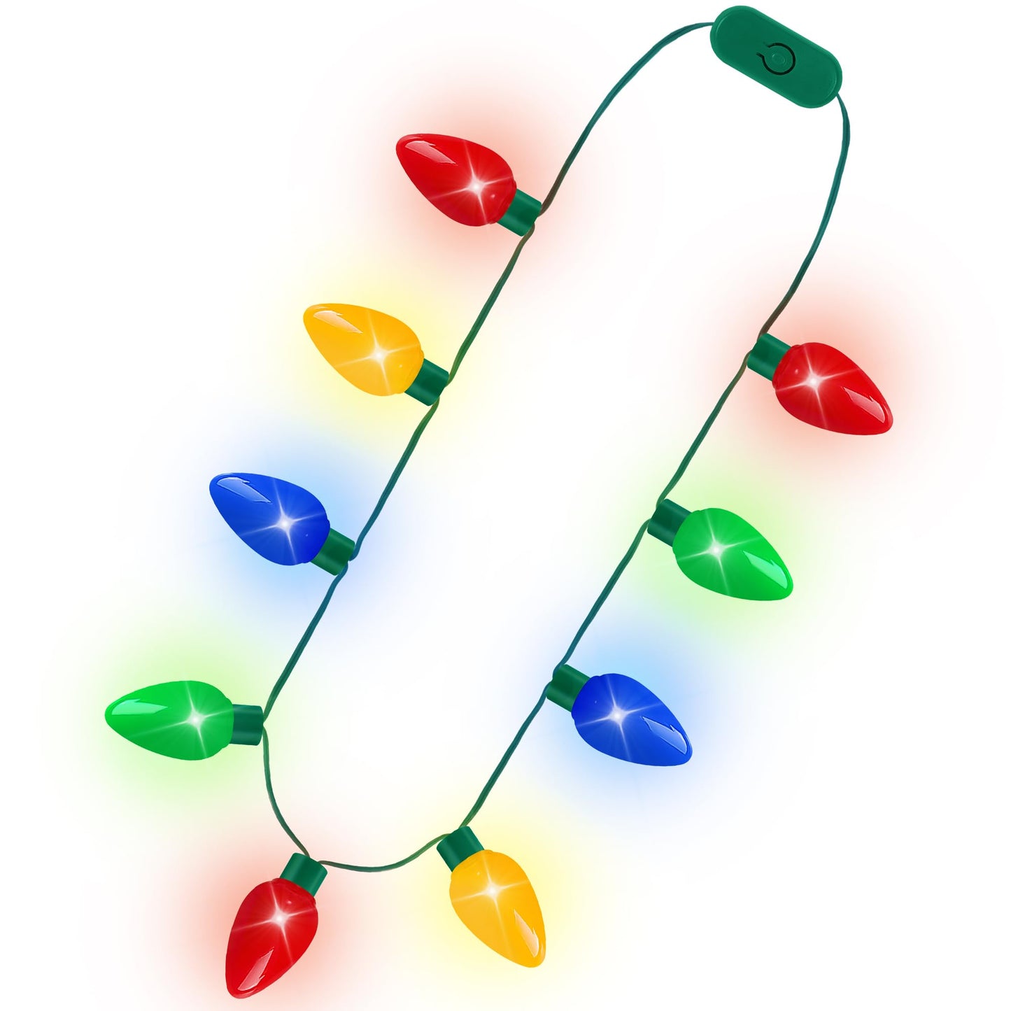 Blowata Light Up Christmas Necklace – 40in, 9 Bulbs, 3 Glow Modes
