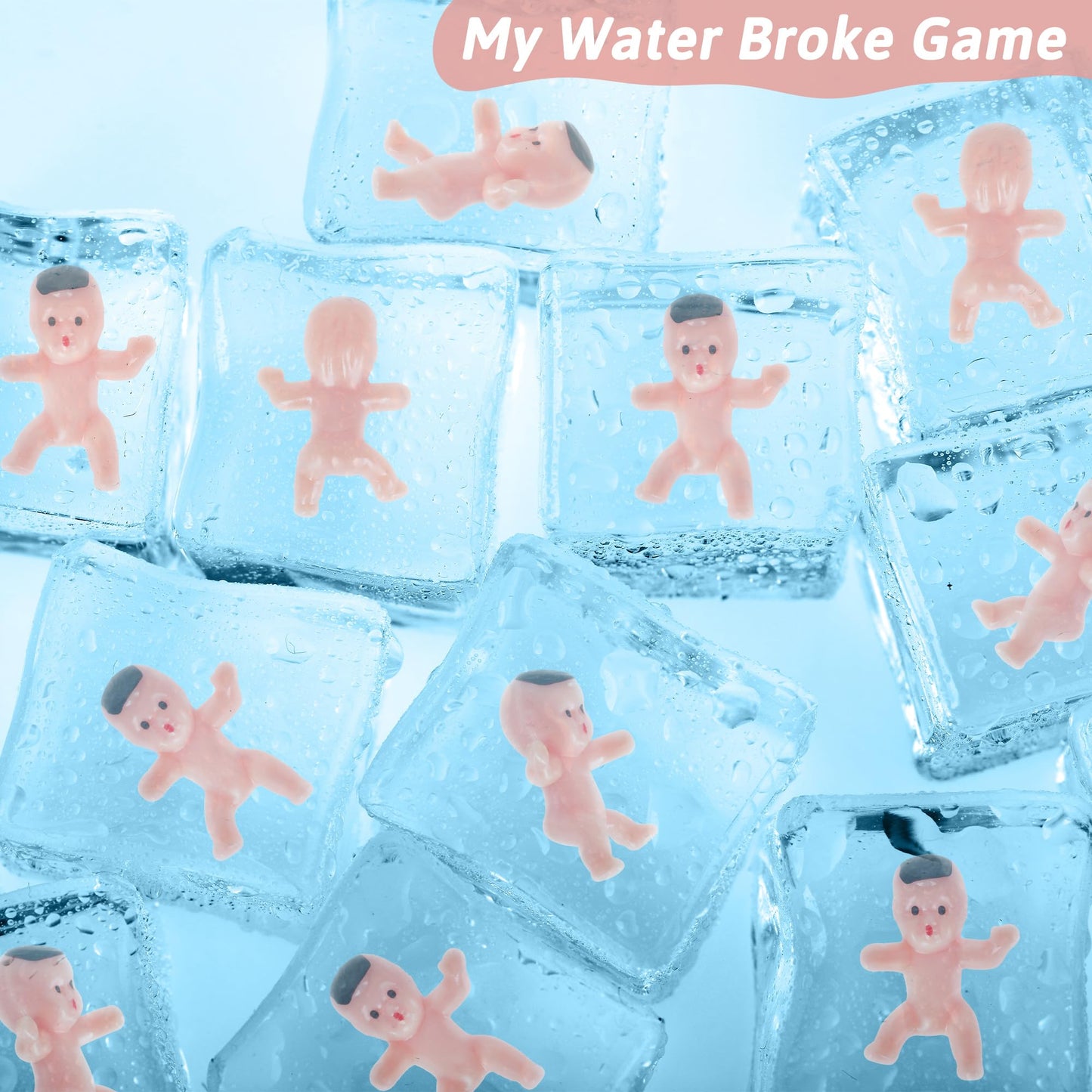 Blowata 120 Pcs Plastic Babies for King Cake, Ice Cube Games & Baby Shower Decor