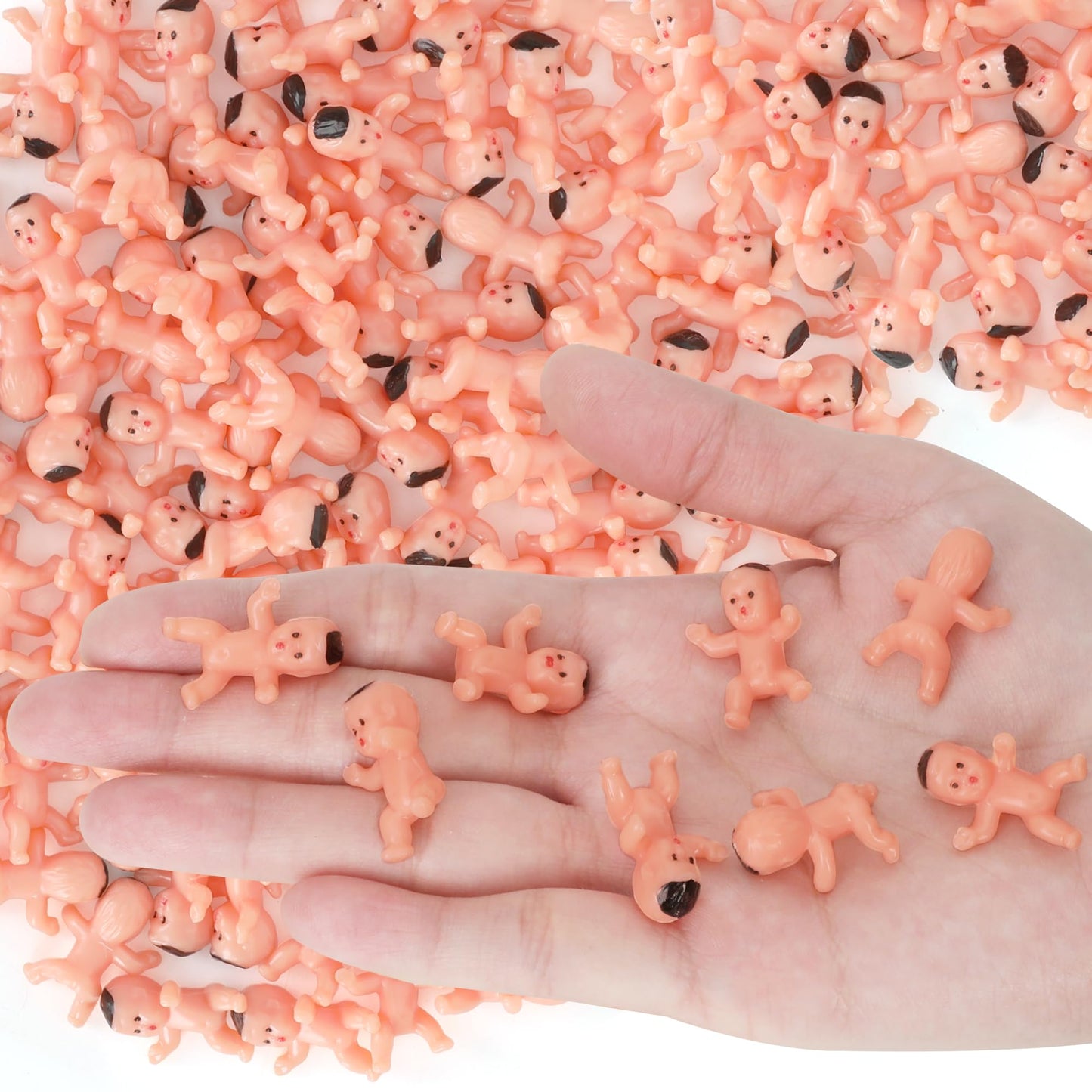 Blowata 120 Pcs Plastic Babies for King Cake, Ice Cube Games & Baby Shower Decor