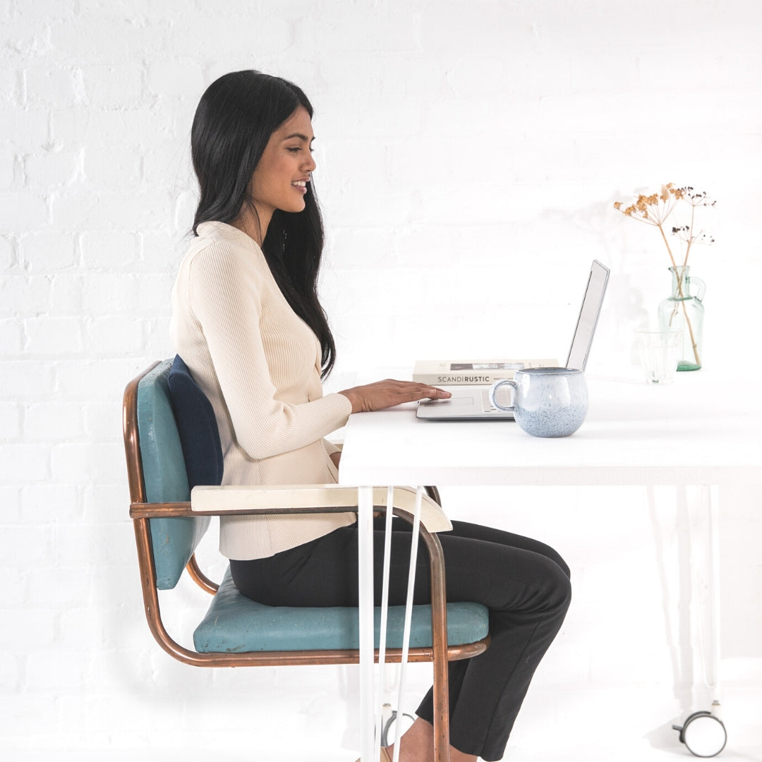 Compact Lumbar Support Cushion – Portable Chair Backrest with Adjustable Strap