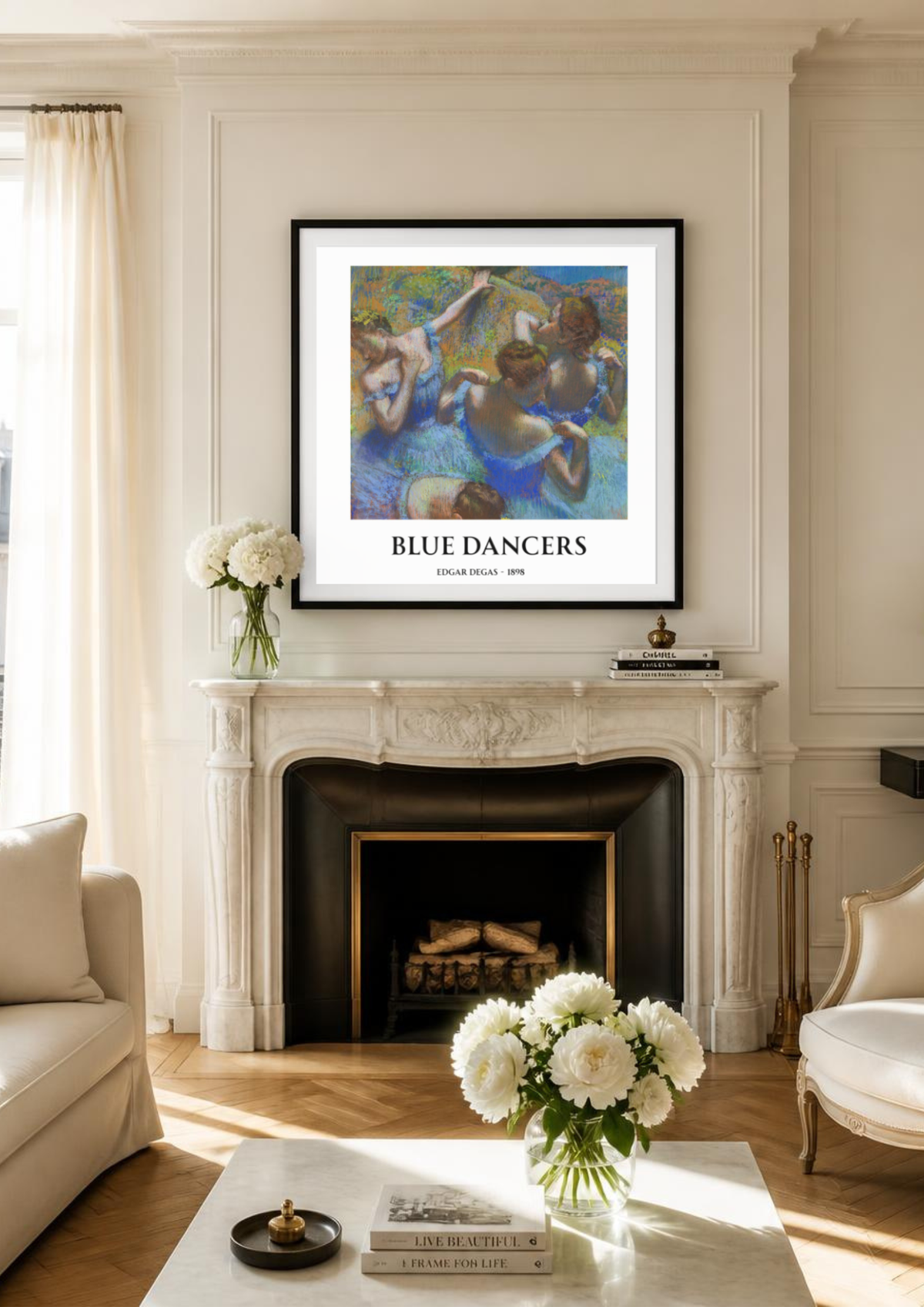 Edgar Degas Blue Dancers Poster – Vintage Ballet Wall Art Print