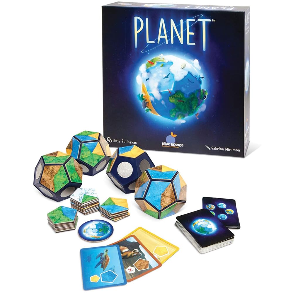 Blue Orange Planet Board Game – Award-Winning 2-4 Player Strategy for Families and Adults