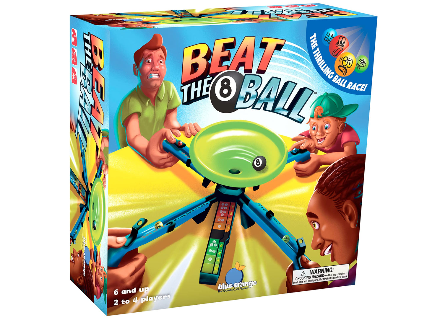 Beat The 8 Ball by Blue Orange – Dexterity Party Game for 2–4 Players (Ages 6+)