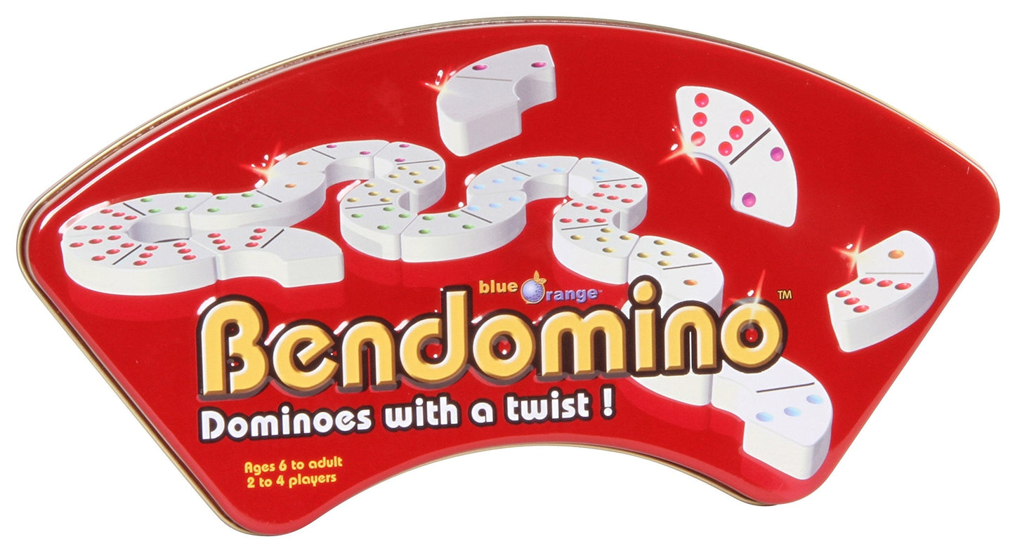 Blue Orange Bendomino – Curve Dominoes Strategy Game for 2–4 Players (Ages 6–99)