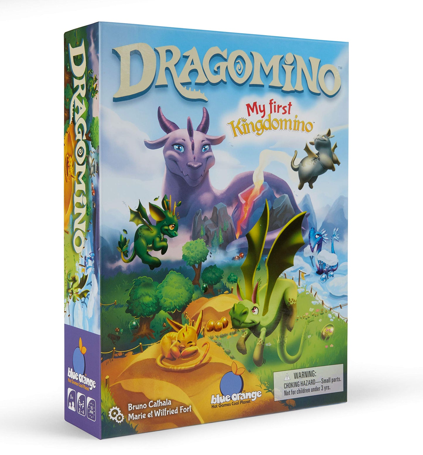 Blue Orange Dragomino: My First Kingdomino – Family Dragon Tile Game (2-4 Players, Ages 5+)