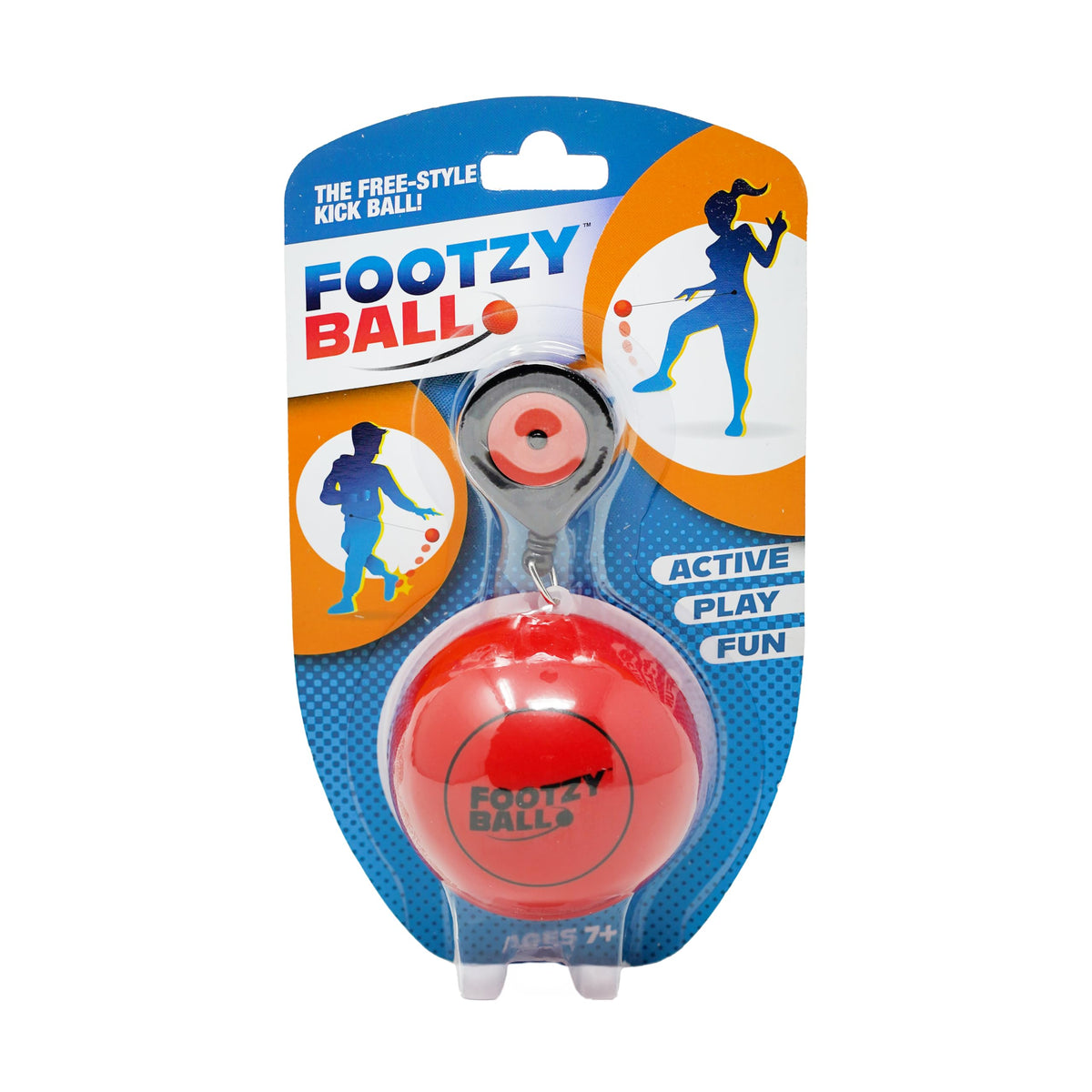Blue Orange FootzyBall: Soccer Ball Fidget for Balance & Kick Practice