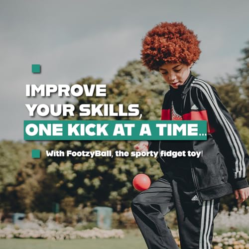 Blue Orange FootzyBall: Soccer Ball Fidget for Balance & Kick Practice