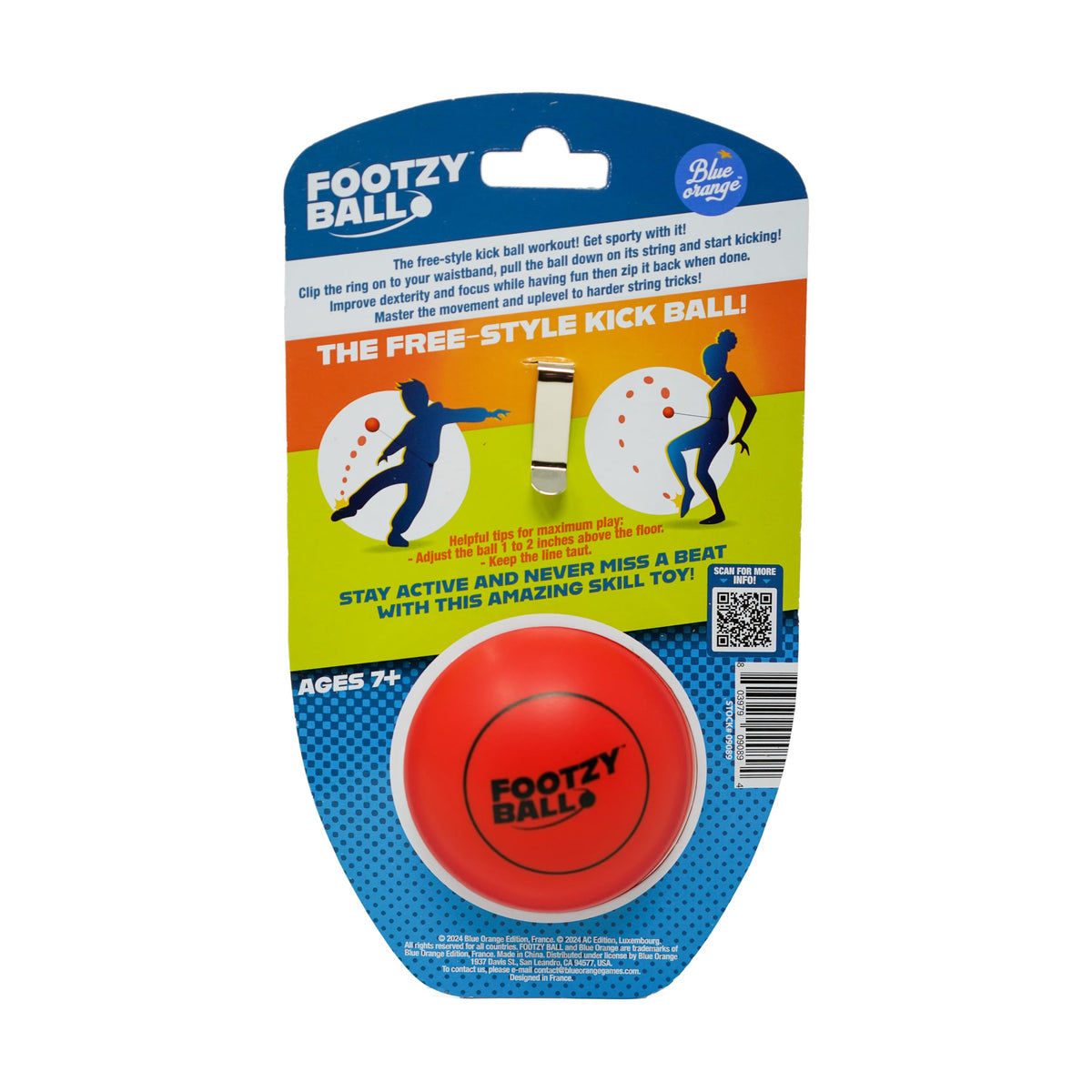 Blue Orange FootzyBall: Soccer Ball Fidget for Balance & Kick Practice
