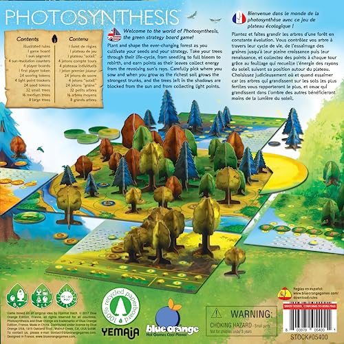 Blue Orange Games Photosynthesis Board Game - Award-Winning Strategy for 2-4 Players (Ages 8+)