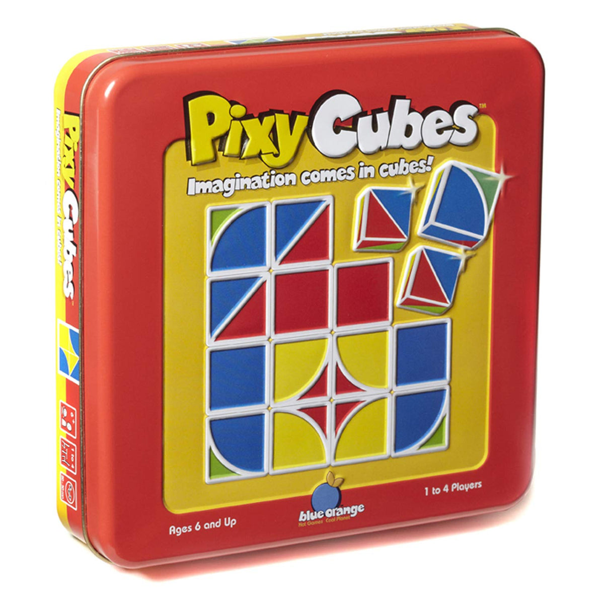Blue Orange Pixy Cubes: Pattern Design Game for Memory, Speed & Challenge Cards | 1-4 Players