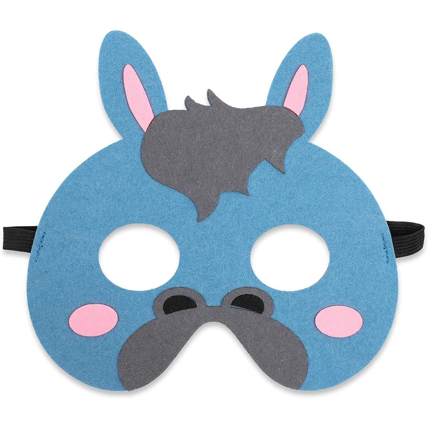 BLUE PANDA 12 Pack Felt Farm Animal Masks for Kids – Dress Up & Pretend Play (7x7 in)
