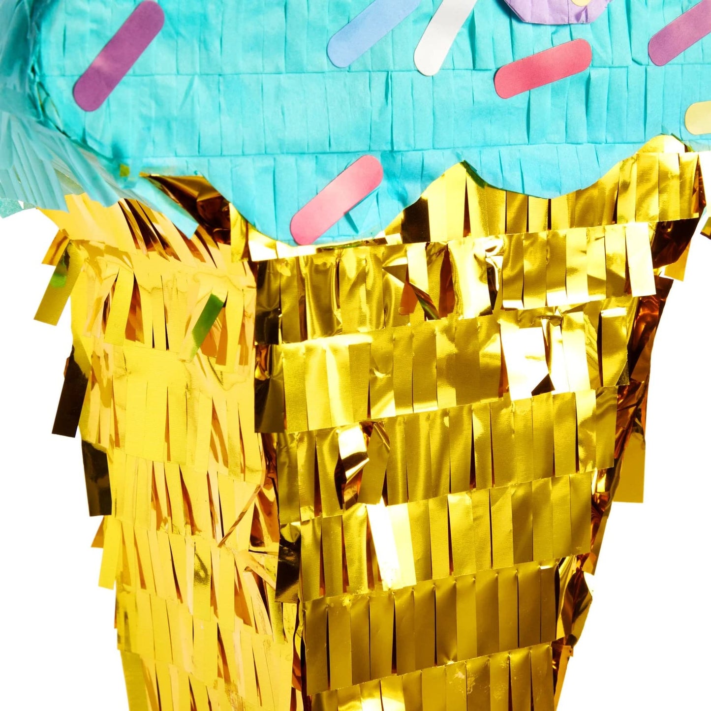 BLUE PANDA Ice Cream Pinata – Birthday Party Decoration & Favors (Small, 16.4 x 7.6 x 2.9 in, Pink/Blue/Yellow)