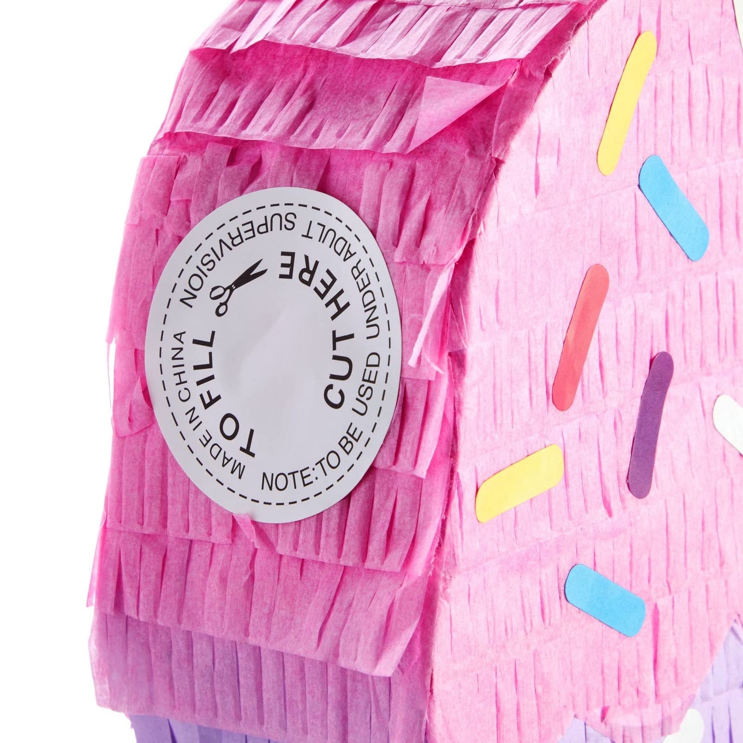 BLUE PANDA Ice Cream Pinata – Birthday Party Decoration & Favors (Small, 16.4 x 7.6 x 2.9 in, Pink/Blue/Yellow)
