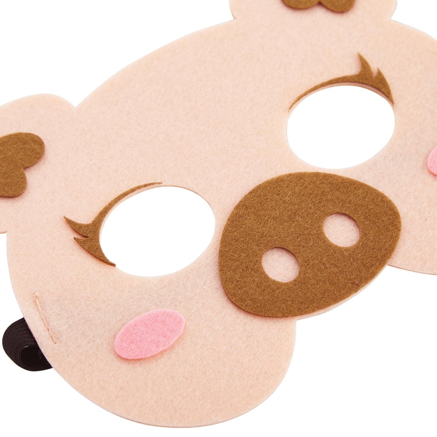 BLUE PANDA 12 Pack Felt Farm Animal Masks for Kids – Dress Up & Pretend Play (7x7 in)