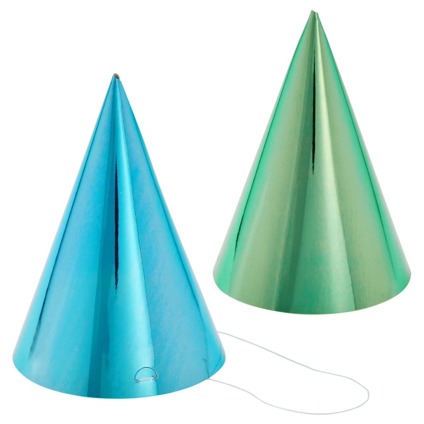 BLUE PANDA Party Hats – 50 Pack Metallic Cone Hats for Kids & Adults