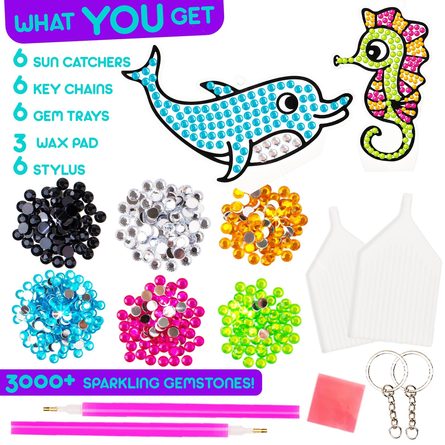 Blue Squid Diamond Art Kits for Kids – Mermaid, Unicorn & Summer Fun (5D)