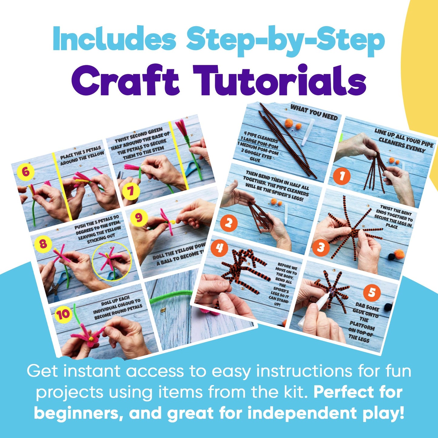 Blue Squid 1750+ Piece Craft Kit for Kids 4-9 | Arts & Crafts Toys