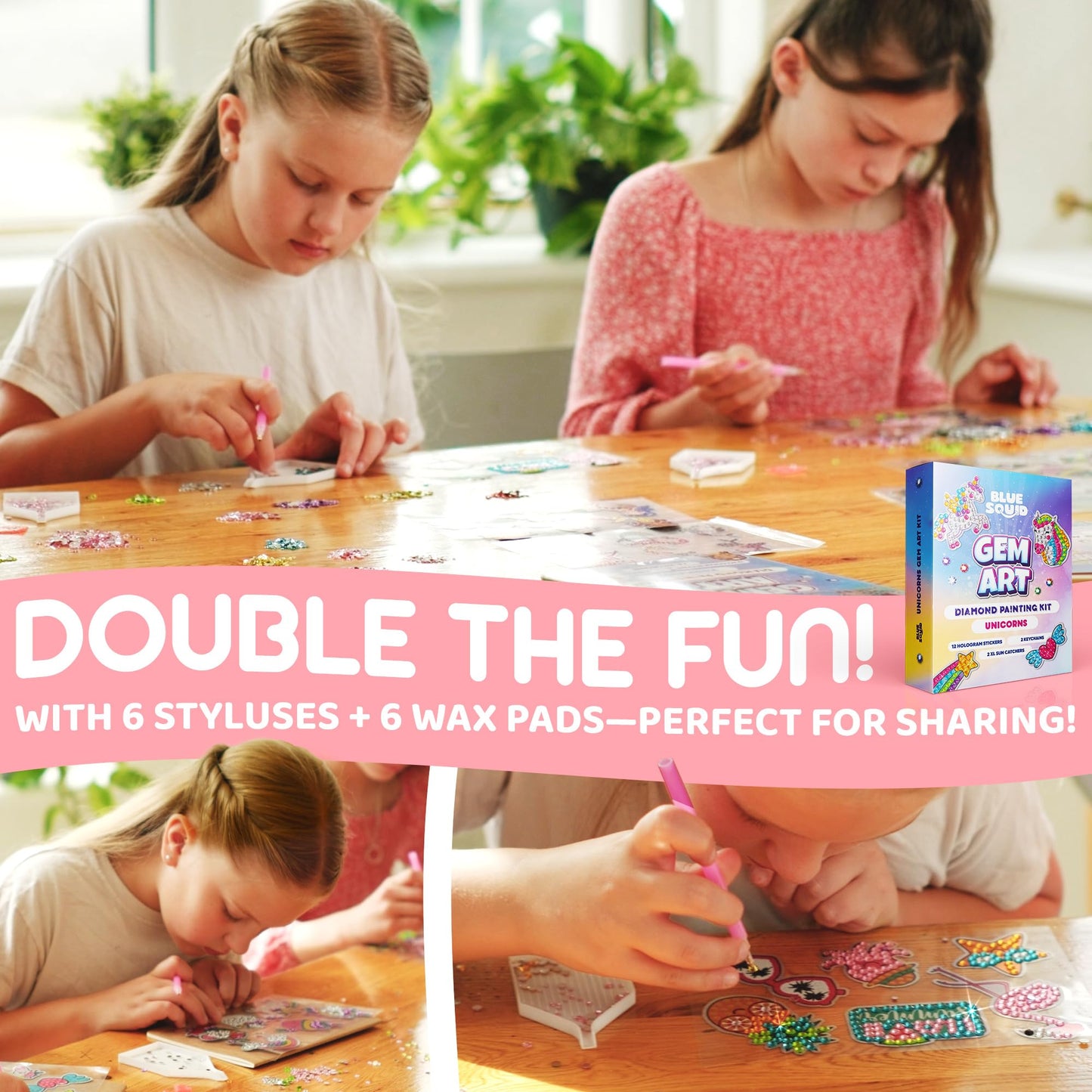 Blue Squid Diamond Art Kits for Kids – Mermaid, Unicorn & Summer Fun (5D)