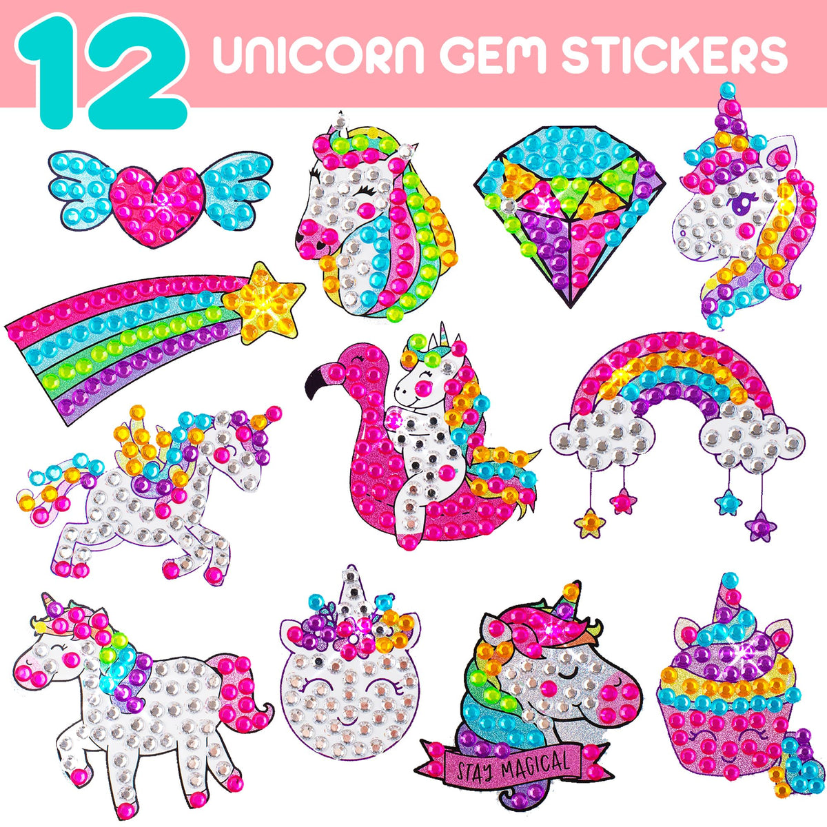 Blue Squid Unicorn Diamond Art Kit for Kids – Easy 5D DIY Gift Set with Stickers, Keychains & Suncatchers