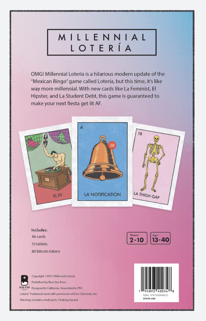 Blue Star Press Millennial Lotería Game: Family Fiesta Edition – Mexican Bingo Parody