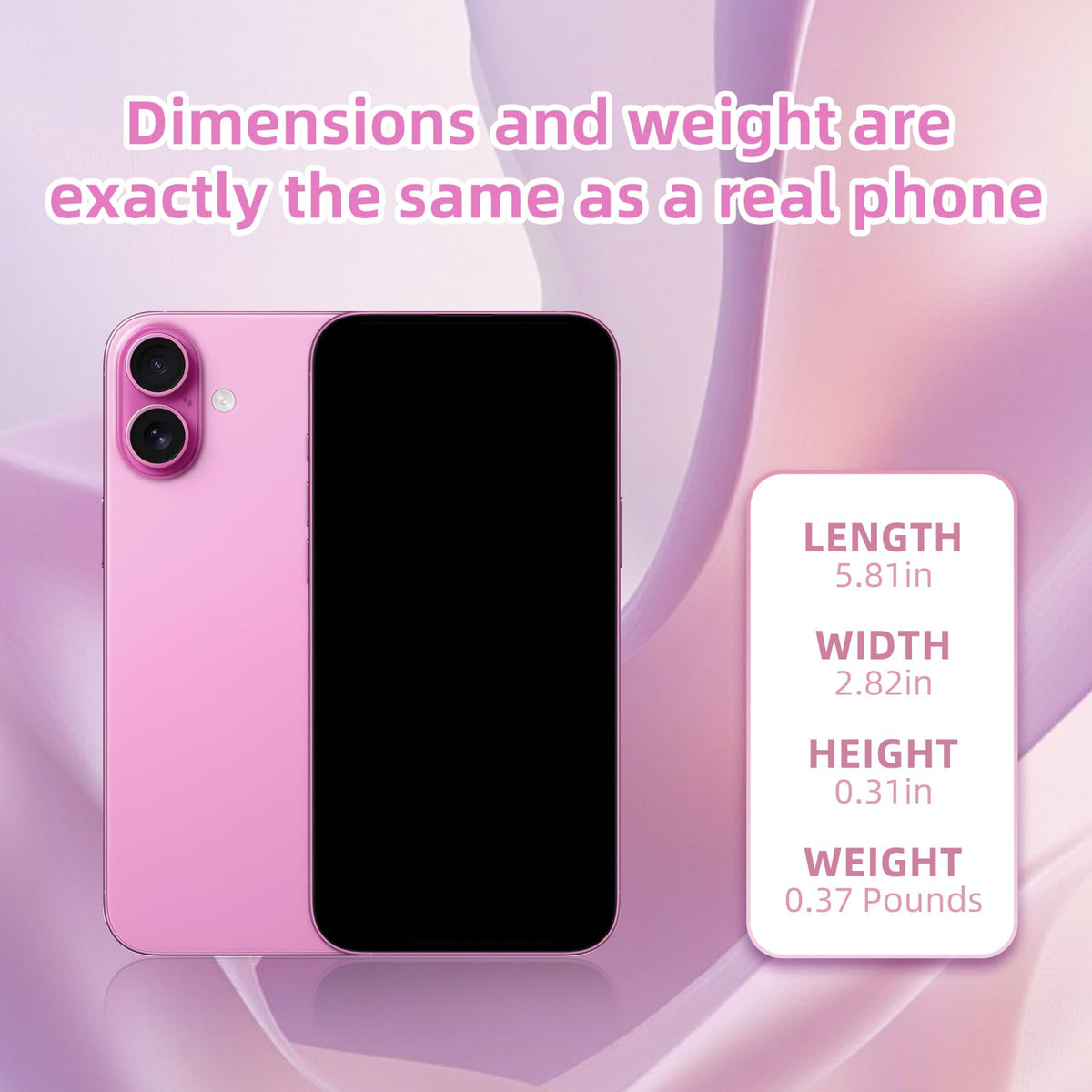 Blue Union Fake Phone 16 Pink – Realistic 1:1 Prop Phone for Photography & Display