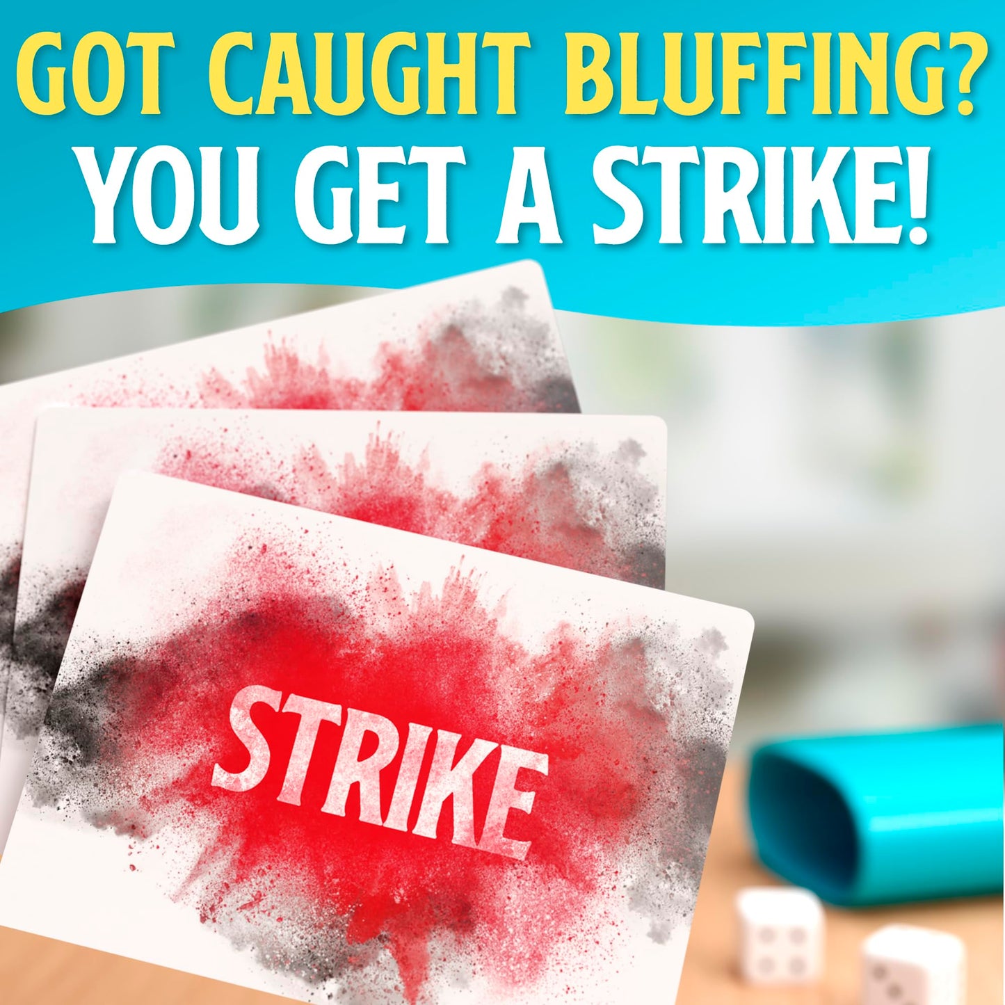 Blue Wasatch Games: Bamboozled — Bluffing Dice & Card Game for All Ages