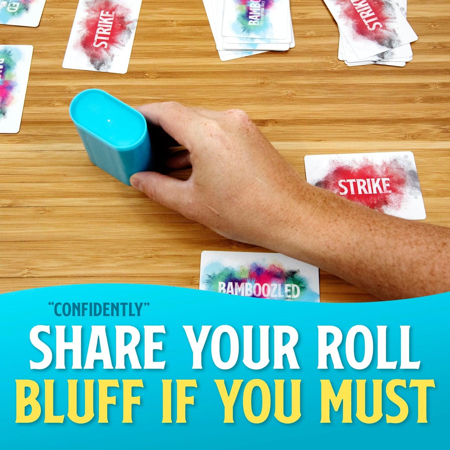 Blue Wasatch Games: Bamboozled — Bluffing Dice & Card Game for All Ages