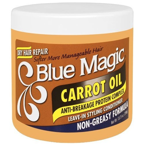 Blue Magic Carrot Oil Leave In Styling Conditioner 14 oz / 390 gm - For Natural & Relaxed Hair
