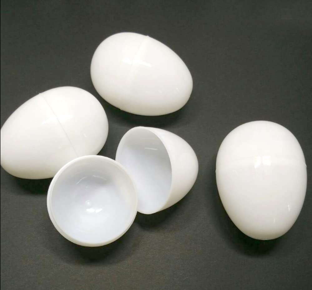 BlueMart 30pc White Blank Detachable Easter Eggs - 2-3/8in DIY Painting Kit