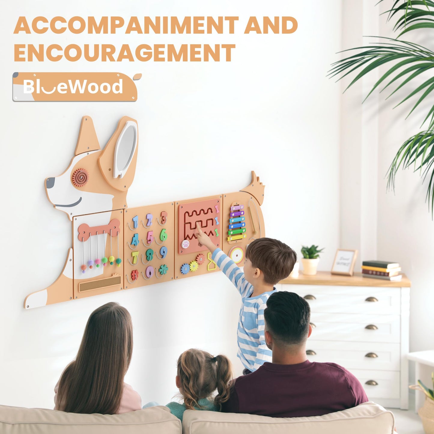 BlueWood Wooden Wall Busy Board Panels for Toddlers | Montessori Sensory Learning Center
