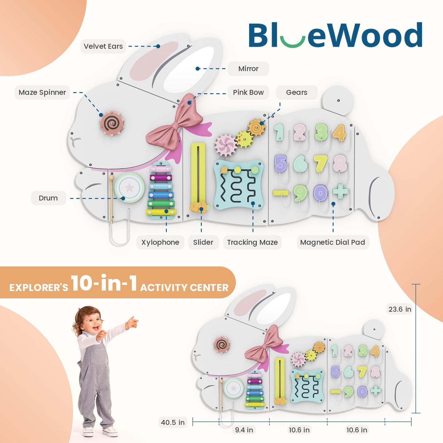 BlueWood Wall Busy Board Panels – Montessori Toddler Activity Center