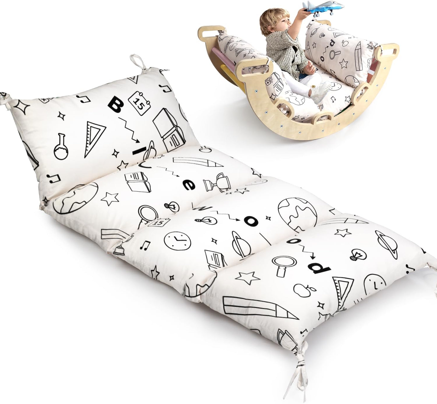 BlueWood Cushion for Climbing Arch – Montessori Pikler Pillow, Anti-Slip, Multi-Functional Kids Cushion