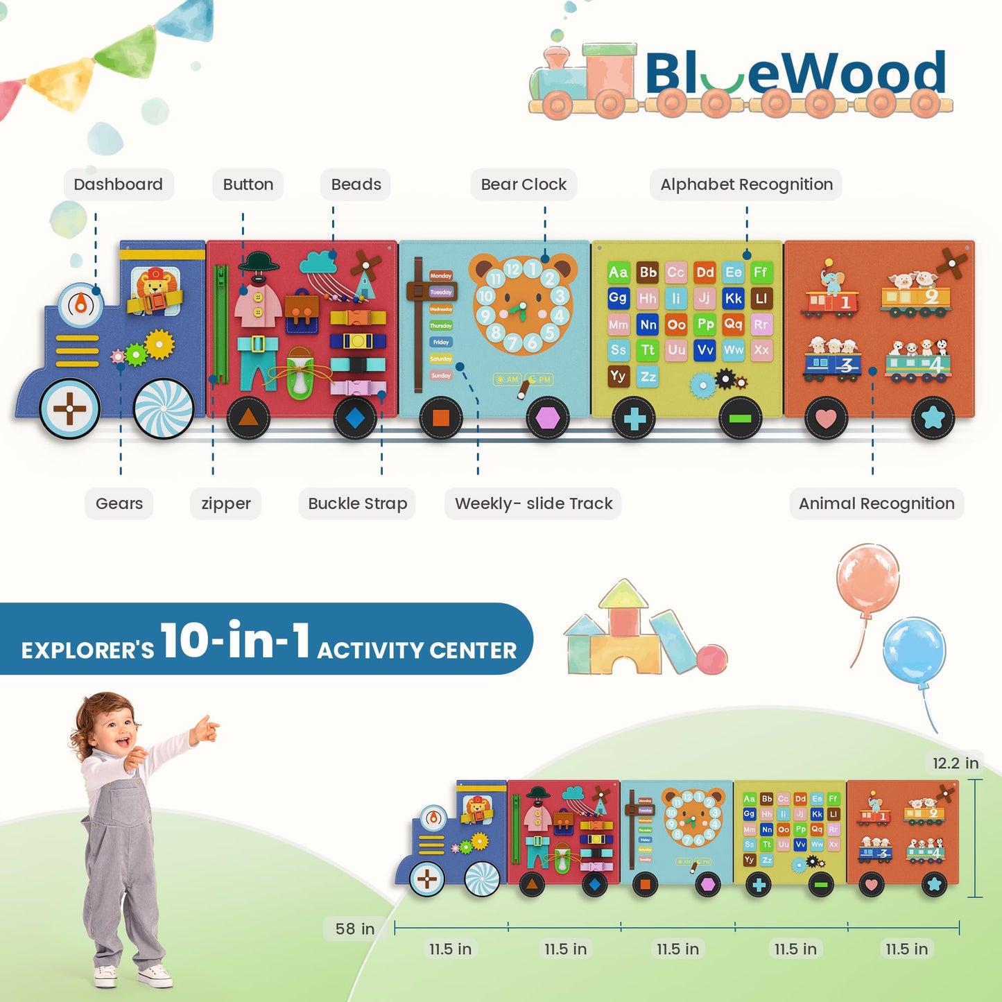 BlueWood Felt Wall Busy Board Panels – Montessori Toddler Learning Center