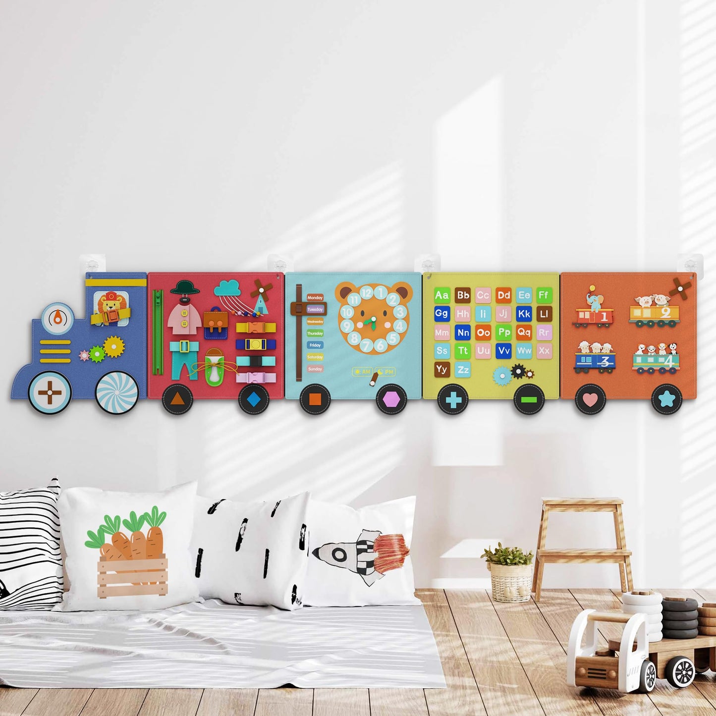 BlueWood Felt Wall Busy Board Panels – Montessori Toddler Learning Center