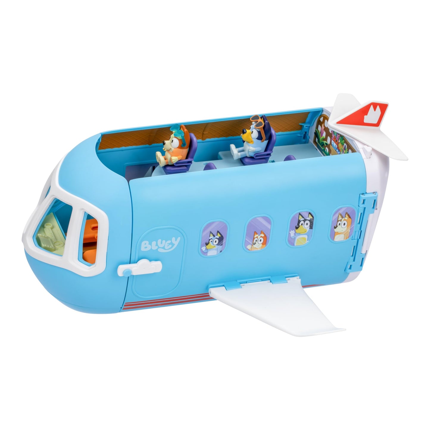 Bluey 3-in-1 Transforming Airplane Toy Playset – Plane, Resort & Boat with 2 Exclusive Figures