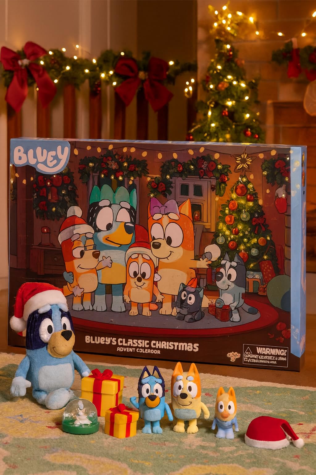 Bluey Advent Calendar Pack – 24 Surprises for Kids 2025 (Figures, Accessories, Mini Christmas Tree)