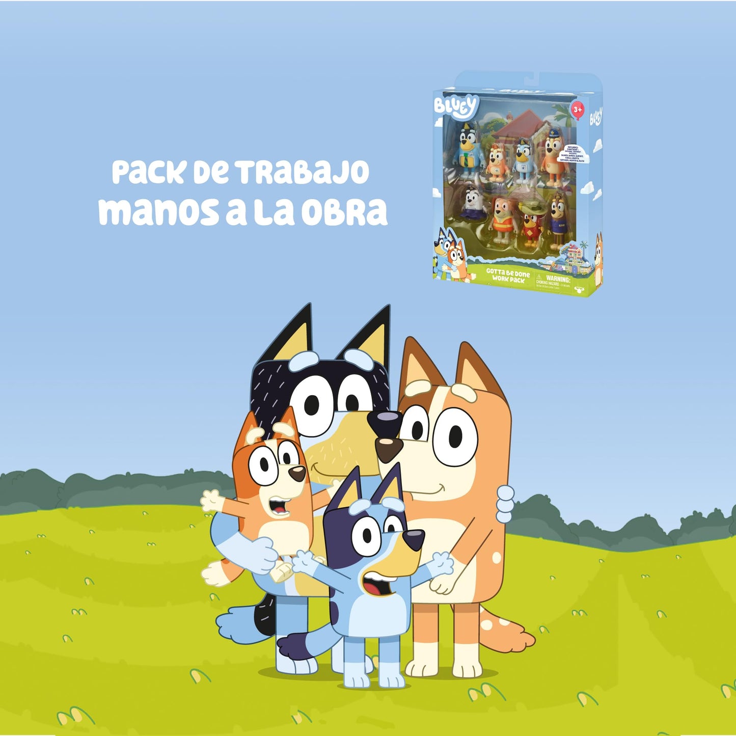 Bluey Adventure Figures Pack (8-Pack) – Articulated Figures for Kids | BLY73000