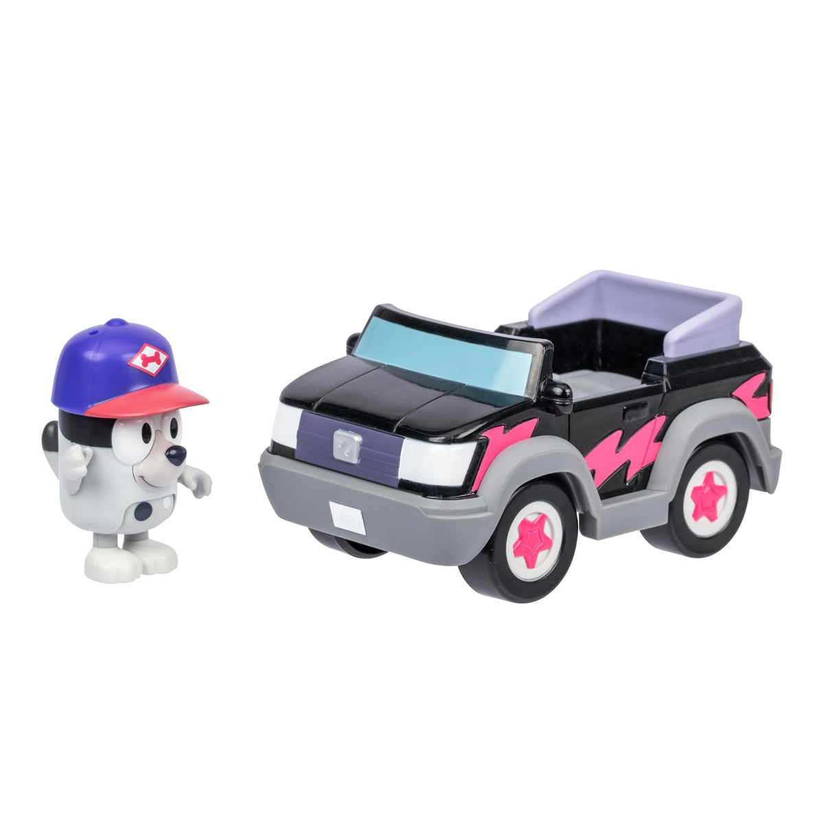 Bluey Basic Pizza Girls Car with Muffin Figure | Durable Toddler Toy for Ages 3+