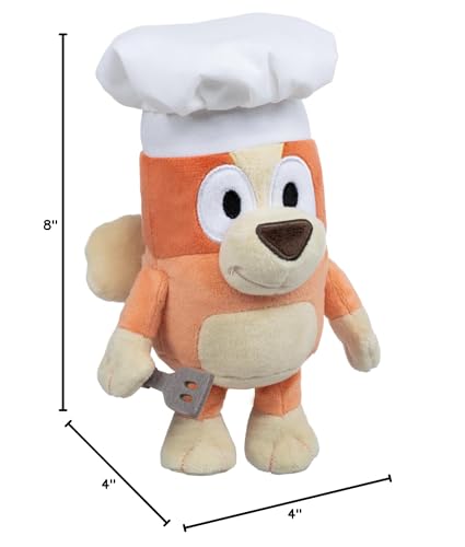 Bluey Friends Plush: Chef Bingo with Hat & Spatula | Soft Toy for Imaginative Play