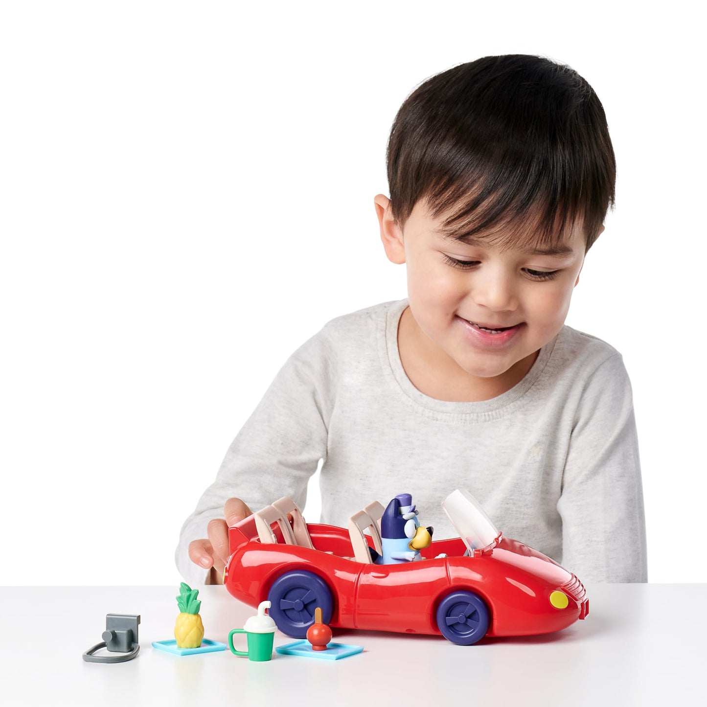 Bluey Escape Convertible Playset – 2.5-inch Figure, 4 Accessories, Toddler Car Toy