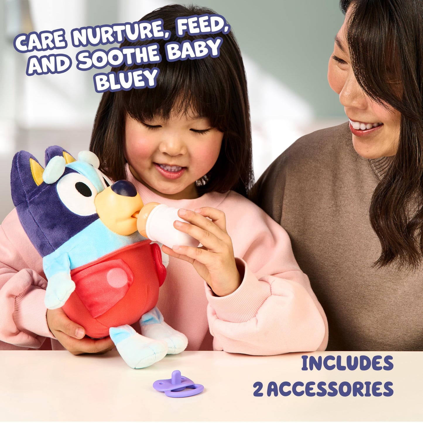 Bluey Care and Cuddle Soft Baby Toy Plush – 11” Interactive Plush with 10 Sounds (Ages 3+)