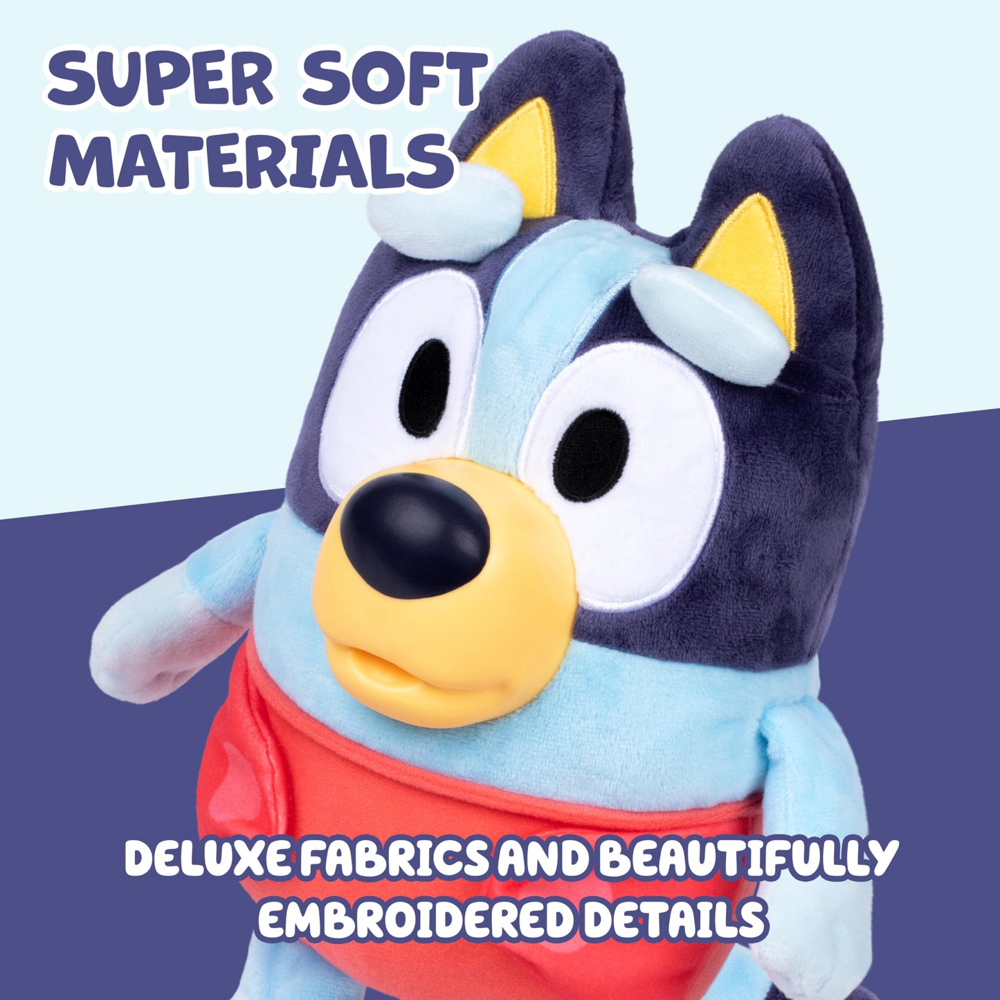 Bluey Care and Cuddle Soft Baby Toy Plush – 11” Interactive Plush with 10 Sounds (Ages 3+)