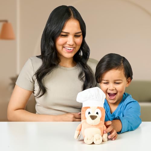 Bluey Friends Plush: Chef Bingo with Hat & Spatula | Soft Toy for Imaginative Play