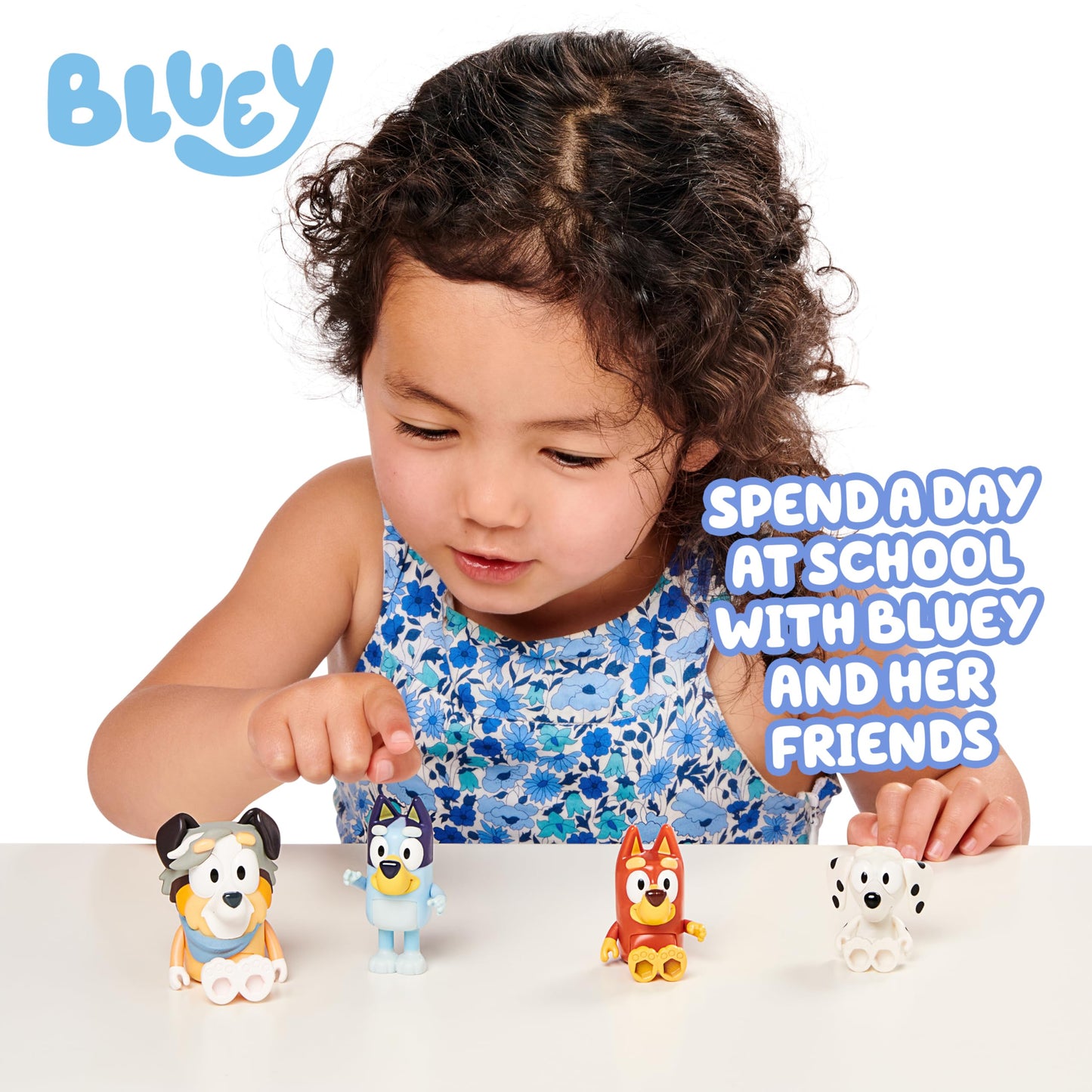 Bluey School Figurines Pack of 4 – Articulated Classroom Friends