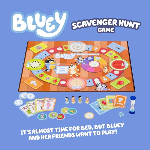 Bluey Scavenger Hunt Board Game | Cooperative Play with Exclusive Mini-Figures