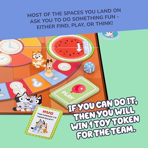 Bluey Scavenger Hunt Board Game | Cooperative Play with Exclusive Mini-Figures