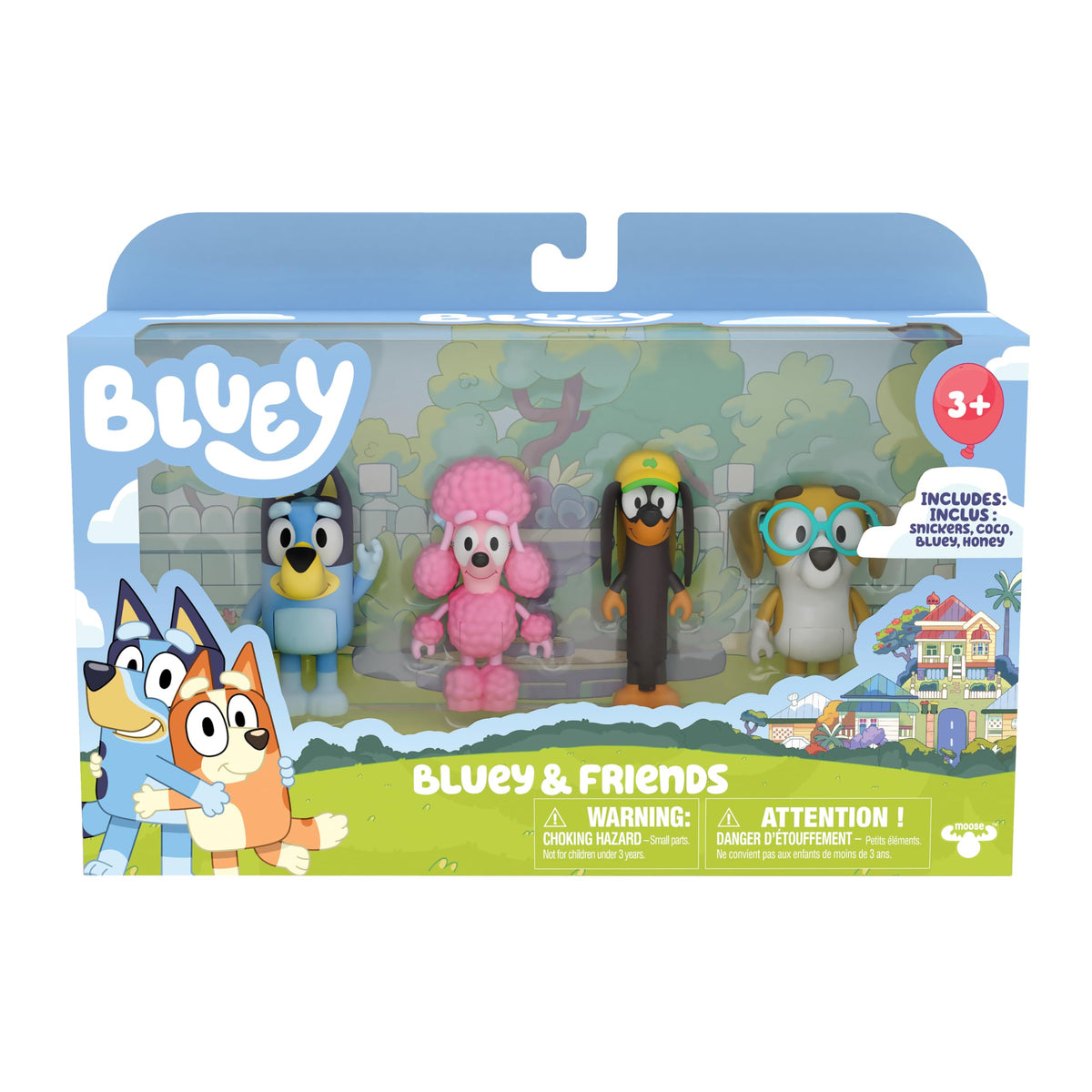 Bluey Friends Figurine Toys Pack of 4 – 2.5-Inch Articulated Figures