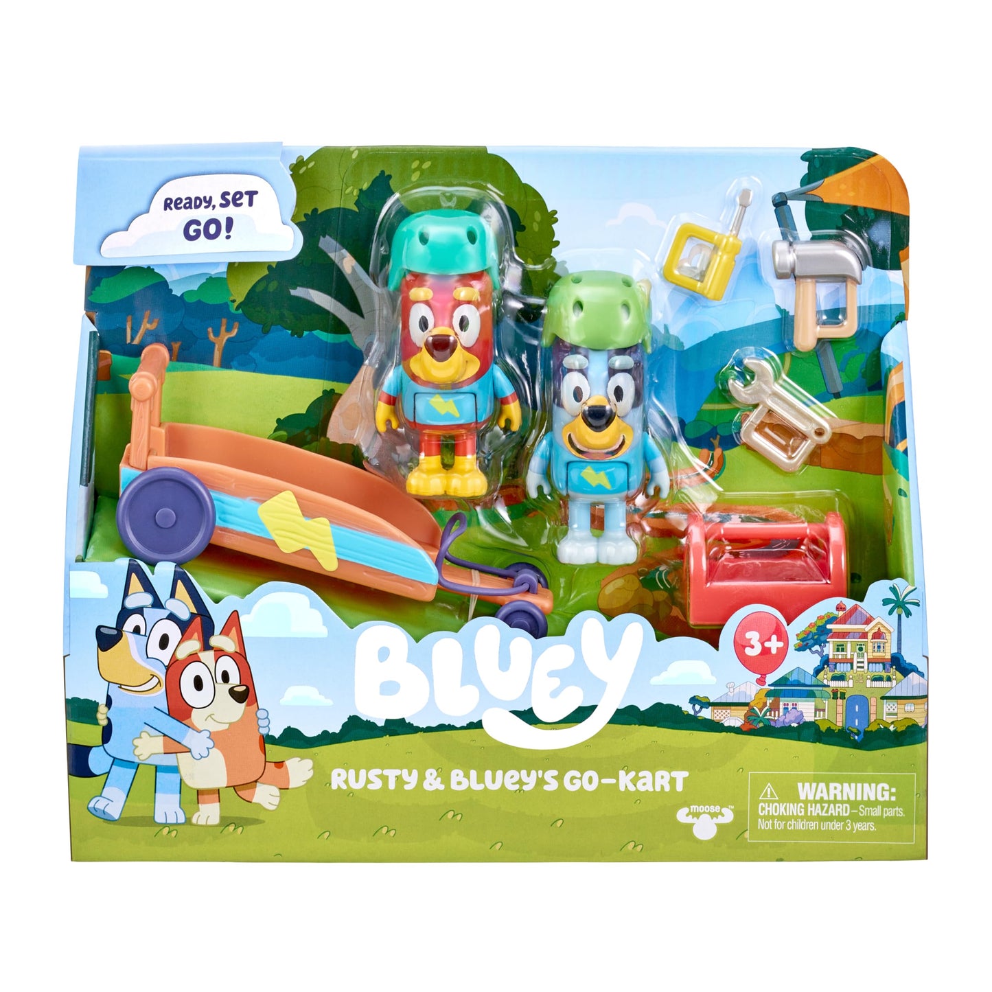 Bluey Go Kart Playset with Rusty Figurine & Toolbox | 3+