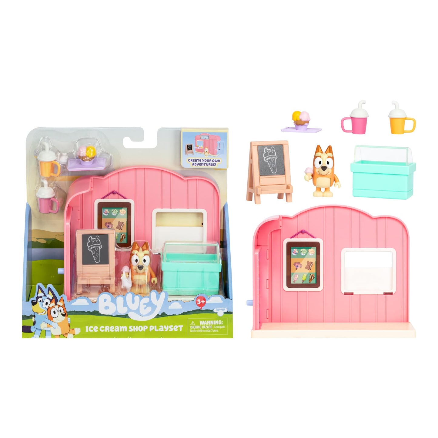 Bluey Ice Cream Shop Playset – Immersive Ice Cream Toy with Bingo Figurine (Ages 3+)