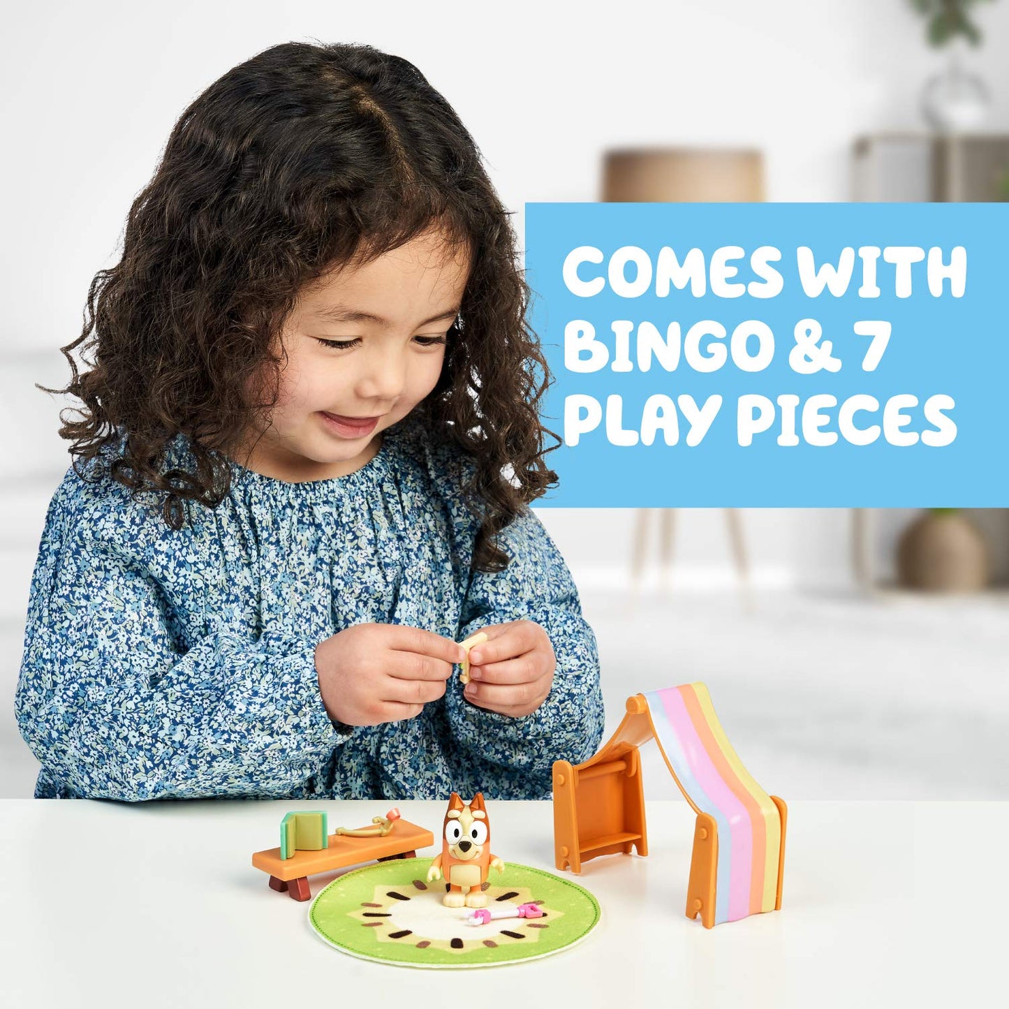 Bluey Mini Playset - Playroom, Multicolor | Bingo Figure & Accessories